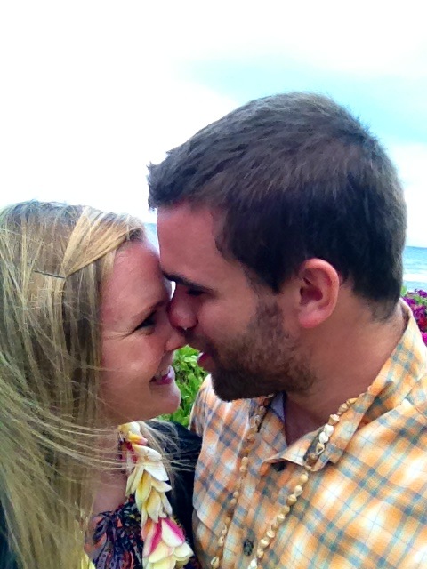 Cheesin' hard. Can't help it...it's the Maui effect.