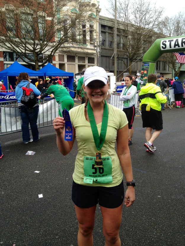 I love my ribbon! It's so pretty! It also says Bud Light on it...so, thanks for that too? Also booty-booty-booty photobomb behind me.