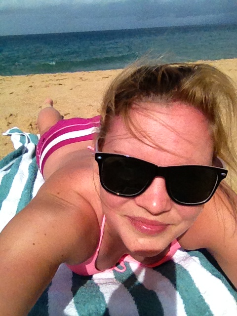 Wearing shorts over my sunburned bum. At least they're Rogas.