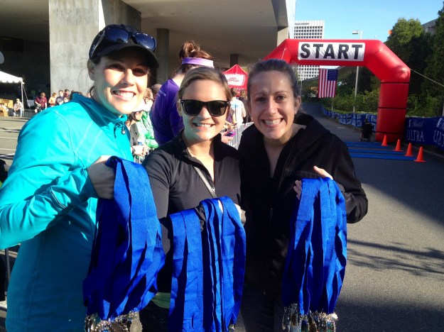 Nicole, me, and Becky, excited to start!