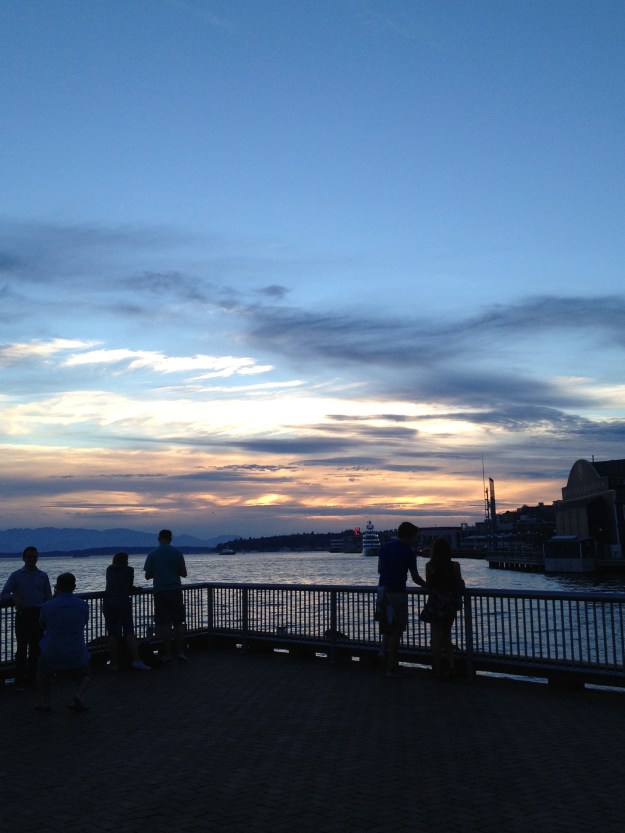Seattle sunset by the Seattle Big Wheel. I can't stop photographing the sky. And because I'm now obligated to say it, #nofilter.